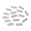 (Defective Closeout Sale: Blister) Tibetan Style Alloy Inspirational Message Pendants TIBEP-XCP0001-02A-1