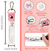 PU Leather & Cotton Name Marker Keychain AJEW-WH0514-043-2