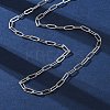 Brass Paperclip Chains Necklaces for Women NJEW-D302-69P-3