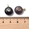 Natural Fluorite Flat Round Pendants X-G-H318-01G-A-02-3