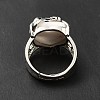 Natural Howlite Adjustable Rings RJEW-P043-03P-10-4