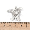 Sea Turtle Brass Cuff Rings for Women RJEW-A059-06P-3