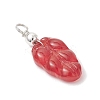 Gradient Color Baking Paint Glass Pendants PALLOY-JF04068-02-4