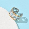 304 Stainless Steel Cuff Open Rings RJEW-Z121-02GP-02-3