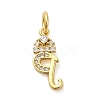 Brass Micro Pave Cubic Zirconia Pendants KK-M273-01G-Q-1