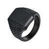 Rectangle 304 Stainless Steel Finger Rings for Men FS-WG80AFC-01-1