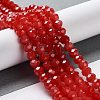 Baking Paint Imitation Jade Glass Bead Strands DGLA-A034-J4MM-A32-3
