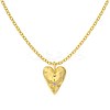 Heart with Star 925 Sterling Silver Micro Pave Cubic Zirconia Pendant Necklaces NJEW-K279-06MG-2