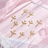 10Pcs 5 Styles Brass Micro Pave Cubic Zirconia Pendants KK-BBC0019-87-4