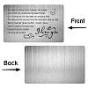 Rectangle 201 Stainless Steel Custom Blank Thermal Transfer Wallet Card DIY-WH0252-019-4