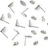 10Pcs 201 Stainless Steel Stud Earring Findings with Hole EJEW-FS0001-14B-3