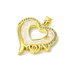 Mother's Day Brass Micro Pave Clear Cubic Zirconia Pendants KK-H472-13G-05-2