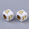 Plating Acrylic Beads SACR-S297-09P-2