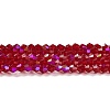 Transparent Electroplate Glass Beads Strands EGLA-A039-T4mm-L27-1