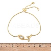 Brass Micro Pave Clear Cubic Zirconia Slider Bracelets BJEW-C089-05G-5