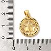Zodiac Theme Brass Micro Pave Cubic Zirconia Pendants KK-M273-05A-G-3