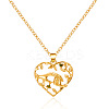 Mother's Day Alloy Olivine Rhinestone Pendant Necklaces FS-WG726DB-05-1