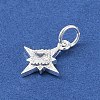 925 Sterling Silver Pave Clear Cubic Zirconia Star Charms STER-K181-01C-S-2