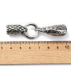 Tibetan Style 304 Stainless Steel Spring Gate Rings FIND-Z046-06AS-06-4