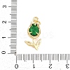 Brass Micro Pave Clear Cubic Zirconia Pendants KK-F931-13G-01-3