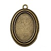 Tibetan Style Zinc Alloy Pendant Cabochon Settings TIBEP-M004-01AB-NR-1