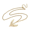 304 Stainless Steel Micro Pave Clear Cubic Zirconia Pendant Necklaces for Women LS-NJEW-Z103-01G-07-4