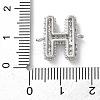Brass Micro Pave Cubic Zirconia Letter Links KK-I717-04H-P-3