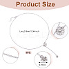Adjustable 304 Stainless Steel Cable Chain Necklaces Flower & Bees Alloy Charm Lariat Necklaces for Women NJEW-TAC0017-01-3