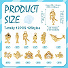 12Pcs 12 Styles Ocean Theme Brass Micro Pave Cubic Zirconia Pendants KK-TA0003-33-4