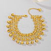 Bohemian Ethnic Style Brass Bell Charm Anklets with Tassels for Women AN9396-3