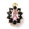 Eco-Friendly Brass Micro Pave Cubic Zirconia Charms ZIRC-C027-12G-06-RS-1