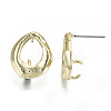 Rack Plating Alloy Stud Earring Findings PALLOY-N155-64-NR-3