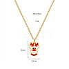Christmas 304 Stainless Steel Enamel Pendant Necklaces FS-WGDAA96-15-1