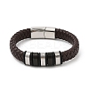 Braided Leather Cord Bracelets for Men BJEW-Z081-11P-02-4