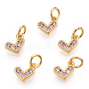 Brass Micro Pave Cubic Zirconia Charms KK-N227-33G-09-NF-3