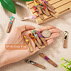 16Pcs 8 Styles Transparent Resin & Walnut Wood Big Pendants RESI-BT0001-32-6