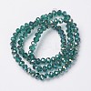 Electroplate Transparent Glass Beads Strands LS-EGLA-A034-T8mm-S13-2
