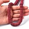 Flat Round Handmade Polymer Clay Beads CLAY-R067-12mm-29-7