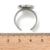 304 Stainless Steel Cuff Ring Findings STAS-B126-11A-P-3