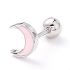 Moon Enamel Stud Earrings LS-EJEW-A065-12P-1