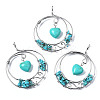 Synthetic Turquoise Big Pendants G-Q997-001D-S-3