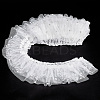 5 Yards Polyester Pleated Flower Lace Trim OCOR-GF0003-89B-7