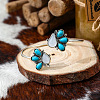 Bohemian Iron Resin Imitation Turquoise Cuff Bangles for Women FS-WG44455-01-3