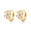 Flower Brass Hoop Earrings EJEW-S256-01C-G-4