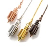 Rack Plating Brass Coil Dowsing Pendulums G-K338-26-1