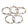 Natural African Opal Beaded Stretch Bracelets BJEW-K233-01A-01-1