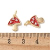 Brass Micro Pave Clear Cubic Zirconia Pendants KK-Q031-21G-3