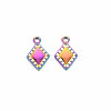 Rack Plating Rainbow Color Alloy Pendants PALLOY-S180-372-2
