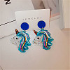 Cute Cartoon Acrylic Dangle Stud Earrings FS-WGDF618-04-1