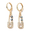 Real 18K Gold Plated Brass Dangle Leverback Earrings EJEW-L269-016G-01-1